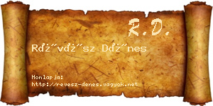 Révész Dénes névjegykártya
